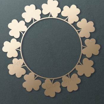 Intra απο ξύλο plywood 3mm-4mm πάχος – Shamrock Bundle, Shamrock Monogram Δίασταση  20x20 cm INTRAFABR-25575993 - Image 3