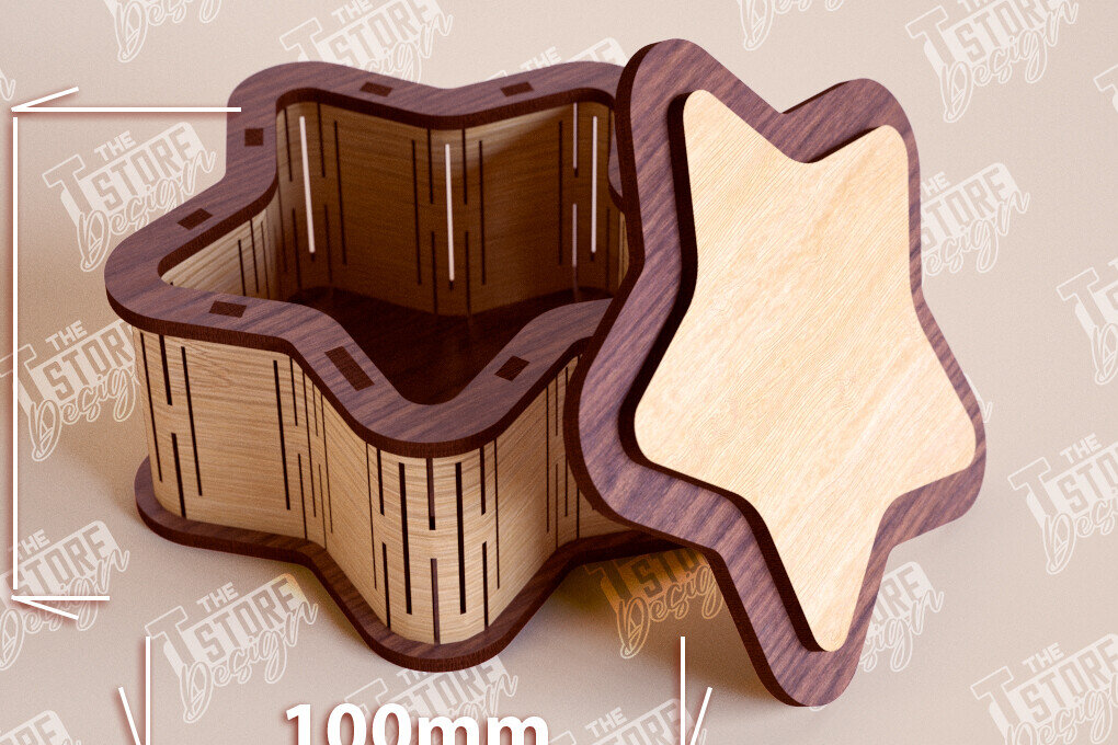 Intra απο ξύλο plywood 3mm-4mm πάχος – Ξύλινο Κουτί σε σχήμα| Κουτί κοσμημάτων |Κουτί δώρου Δίασταση  20x20 cm INTRAFABR-109359757