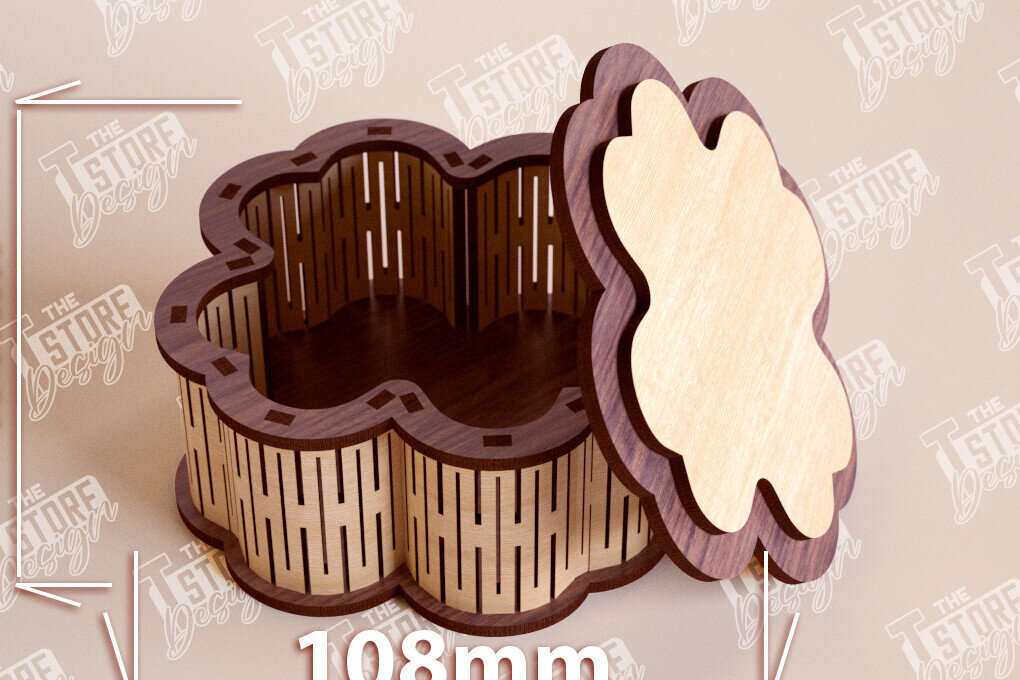 Intra απο ξύλο plywood 3mm-4mm πάχος – Ξύλινο Κουτί σε σχήμα| Κουτί κοσμημάτων |Κουτί δώρου Δίασταση  20x20 cm INTRAFABR-109359835