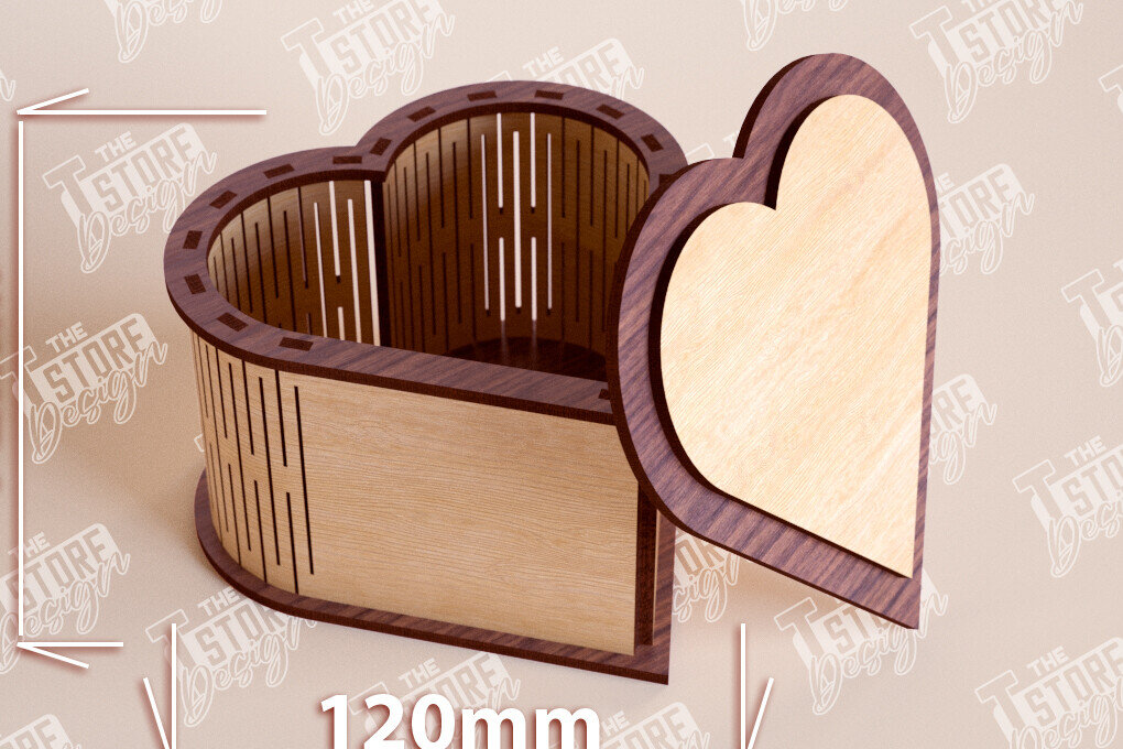 Intra απο ξύλο plywood 3mm-4mm πάχος – Ξύλινο Κουτί σε σχήμα| Κουτί κοσμημάτων |Κουτί δώρου Δίασταση  20x20 cm INTRAFABR-109359986