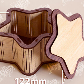 Intra απο ξύλο plywood 3mm-4mm πάχος – Ξύλινο Κουτί σε σχήμα| Κουτί κοσμημάτων |Κουτί δώρου Δίασταση 20x20 cm INTRAFABR-109359999 - Image 1