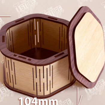 Intra απο ξύλο plywood 3mm-4mm πάχος – Ξύλινο Κουτί σε σχήμα| Κουτί κοσμημάτων |Κουτί δώρου Δίασταση 20x20 cm INTRAFABR-109360008 - Image 1