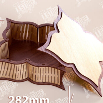 Intra απο ξύλο plywood 3mm-4mm πάχος – Ξύλινο Κουτί σε σχήμα| Κουτί κοσμημάτων |Κουτί δώρου Δίασταση 20x20 cm INTRAFABR-109360026 - Image 1