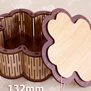 Intra απο ξύλο plywood 3mm-4mm πάχος – Ξύλινο Κουτί σε σχήμα| Κουτί κοσμημάτων |Κουτί δώρου Δίασταση 20x20 cm INTRAFABR-109360033 - Image 1