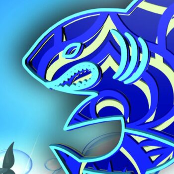 Intra απο ξύλο plywood 3mm-4mm πάχος – Shark 3D, 4 Layers, Mandala Δίασταση  20x20 cm INTRAFABR-31142461 - Image 1