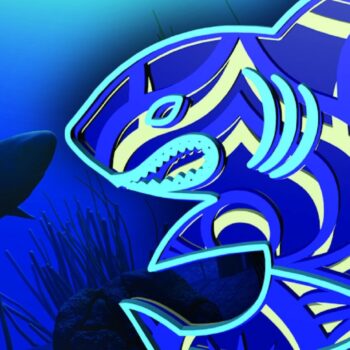 Intra απο ξύλο plywood 3mm-4mm πάχος – Shark 3D, 4 Layers, Mandala Δίασταση  20x20 cm INTRAFABR-31142461 - Image 2