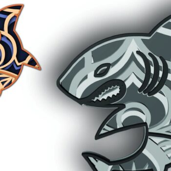 Intra απο ξύλο plywood 3mm-4mm πάχος – Shark 3D, 4 Layers, Mandala Δίασταση  20x20 cm INTRAFABR-31142461 - Image 6