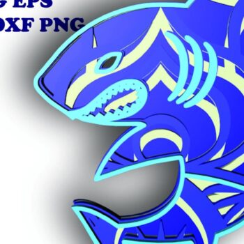 Intra απο ξύλο plywood 3mm-4mm πάχος – Shark 3D, 4 Layers, Mandala Δίασταση  20x20 cm INTRAFABR-31142461 - Image 8