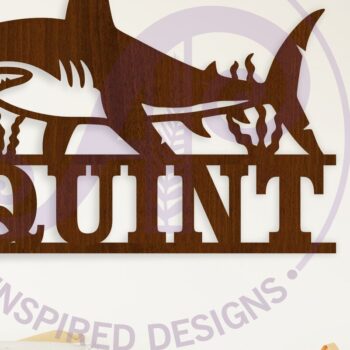 Intra απο ξύλο plywood 3mm-4mm πάχος – Αρχείο κοπής με λέιζερ Sign Name Shark Δίασταση  40x30 cm INTRAFABR-113731609 - Image 1