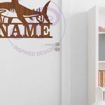 Intra απο ξύλο plywood 3mm-4mm πάχος – Αρχείο κοπής με λέιζερ Sign Name Shark Δίασταση  40x30 cm INTRAFABR-113731609 - Image 4