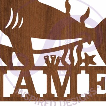Intra απο ξύλο plywood 3mm-4mm πάχος – Αρχείο κοπής με λέιζερ Sign Name Shark Δίασταση  40x30 cm INTRAFABR-101869879 - Image 4