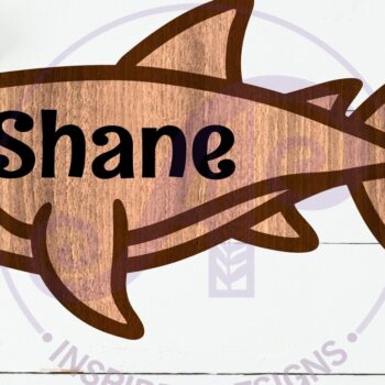 Intra απο ξύλο plywood 3mm-4mm πάχος – Σύμβολο ονόματος περιγράμματος καρχαρία δύο επιπέδων Δίασταση  20x20 cm INTRAFABR-111250281 - Image 1