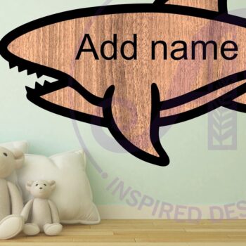 Intra απο ξύλο plywood 3mm-4mm πάχος – Σύμβολο ονόματος περιγράμματος καρχαρία δύο επιπέδων Δίασταση  20x20 cm INTRAFABR-111250281 - Image 3