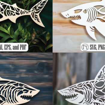 Intra απο ξύλο plywood 3mm-4mm πάχος – Πακέτο Paper/Laser Shark Δίασταση  20x20 cm INTRAFABR-104419784 - Image 1