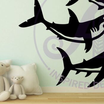 Intra απο ξύλο plywood 3mm-4mm πάχος – Shark Silhouette Laser Αποκοπή αρχείου Δίασταση  20x20 cm INTRAFABR-118442865 - Image 3