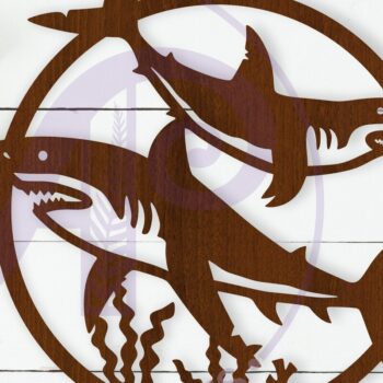 Intra απο ξύλο plywood 3mm-4mm πάχος – Επιγραφή Shark Wall Art, Αρχείο Δίασταση  40x30 cm INTRAFABR-118051466 - Image 1