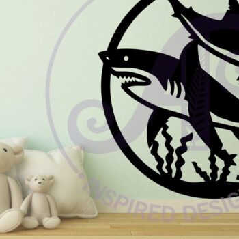 Intra απο ξύλο plywood 3mm-4mm πάχος – Επιγραφή Shark Wall Art, Αρχείο Δίασταση  40x30 cm INTRAFABR-118051466 - Image 3