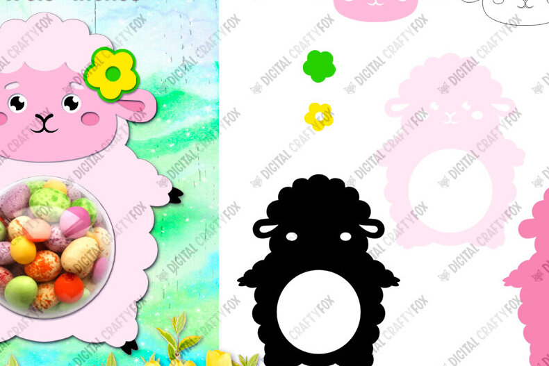 Intra απο ξύλο plywood 3mm-4mm πάχος – Sheep Candy Dome Holder Δίασταση  20x20 cm INTRAFABR-88219521