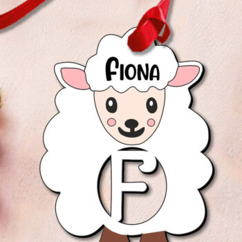 Intra απο ξύλο plywood 3mm-4mm πάχος – Προβατίνα Πασχαλινό Στολίδι Γράμμα F Lamb Δίασταση 20x20 cm INTRAFABR-112720400 - Image 3