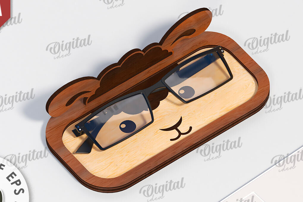 Intra απο ξύλο plywood 3mm-4mm πάχος – Στήριγμα γυαλιών προβάτου με λέιζερ Δίασταση  20x20 cm INTRAFABR-116204246