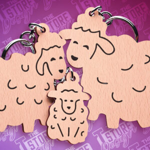 Intra απο ξύλο plywood 3mm-4mm πάχος – Μπρελόκ για Πρόβατα Family Puzzle | Αρχεία CNC Δίασταση  5x5 cm INTRAFABR-87306316