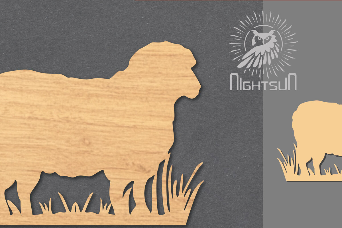 Intra απο ξύλο plywood 3mm-4mm πάχος – Διακόσμηση με λέιζερ προβάτου Δίασταση  20x20 cm INTRAFABR-117109901