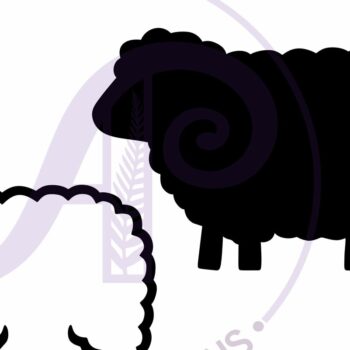 Intra απο ξύλο plywood 3mm-4mm πάχος – Σύμβολο ονόματος περίγραμμα προβάτων δύο επιπέδων Δίασταση  20x20 cm INTRAFABR-111447370 - Image 4