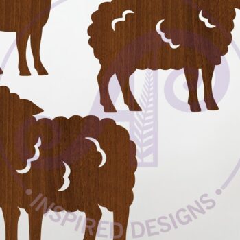 Intra απο ξύλο plywood 3mm-4mm πάχος – Αρχείο με λέιζερ σιλουέτα προβάτου Δίασταση  20x20 cm INTRAFABR-124429166 - Image 1