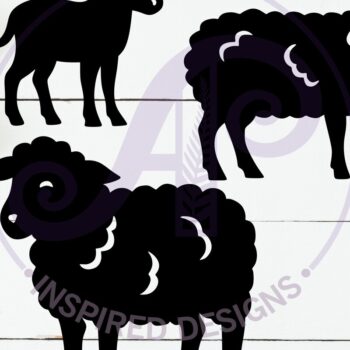 Intra απο ξύλο plywood 3mm-4mm πάχος – Αρχείο με λέιζερ σιλουέτα προβάτου Δίασταση  20x20 cm INTRAFABR-124429166 - Image 2