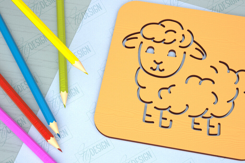 Intra απο ξύλο plywood 3mm-4mm πάχος – Πίνακας ανίχνευσης προβάτων | Πρότυπο σχεδίασης Δίασταση  45x45 cm INTRAFABR-98131601