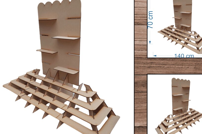 Intra απο ξύλο plywood 3mm-4mm πάχος – Ράφι - Δίασταση  20x20 cm INTRAFABR-38419681