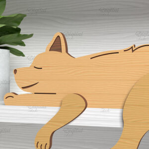 Intra απο ξύλο plywood 3mm-4mm πάχος – Shelf Sitters Dog Cut Laser. Σκύλος Δίασταση  20x20 cm INTRAFABR-86429199
