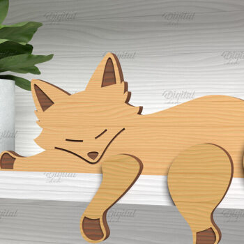 Intra απο ξύλο plywood 3mm-4mm πάχος – Shelf Sitters Fox. Fox Δίασταση 20x20 cm INTRAFABR-86428933 - Image 1