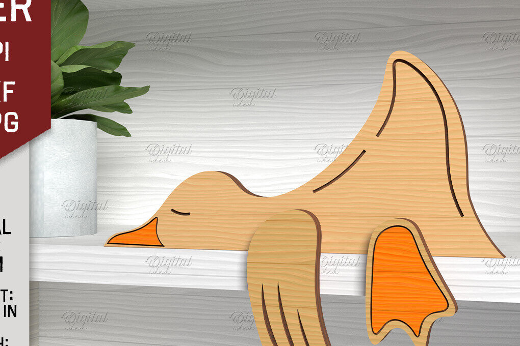 Intra απο ξύλο plywood 3mm-4mm πάχος – Shelf Sitters Goose Cut. Χήνα Δίασταση  20x20 cm INTRAFABR-86428851