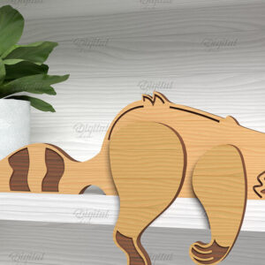 Intra απο ξύλο plywood 3mm-4mm πάχος – Shelf Sitters Raccoon Δίασταση  20x20 cm INTRAFABR-86428768