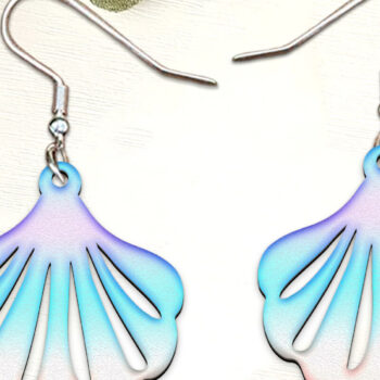 Intra απο ξύλο plywood 3mm-4mm πάχος – Σκουλαρίκια Shell Cut Laser. Σκουλαρίκια θάλασσας Δίασταση  5x5 cm INTRAFABR-122534515 - Image 1