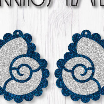 Intra απο ξύλο plywood 3mm-4mm πάχος – Πρότυπο σκουλαρίκια κοχυλιών Δίασταση 5x5 cm INTRAFABR-8047680 - Image 1