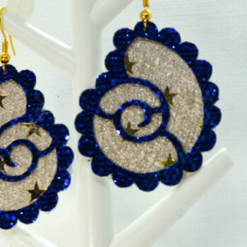 Intra απο ξύλο plywood 3mm-4mm πάχος – Πρότυπο σκουλαρίκια κοχυλιών Δίασταση 5x5 cm INTRAFABR-8047680 - Image 2