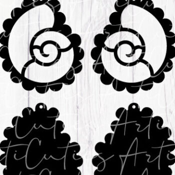 Intra απο ξύλο plywood 3mm-4mm πάχος – Πρότυπο σκουλαρίκια κοχυλιών Δίασταση 5x5 cm INTRAFABR-8047680 - Image 3