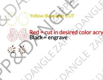 Intra απο ξύλο plywood 3mm-4mm πάχος –  λέιζερ σκουλαρίκι με χαραγμένο κέλυφος Δίασταση  5x5 cm INTRAFABR-124401482 - Image 3