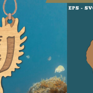 Intra απο ξύλο plywood 3mm-4mm πάχος – Στολίδι κοπής με λέιζερ Shell 4 Δίασταση  20x20 cm INTRAFABR-112012902