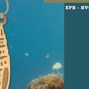 Intra απο ξύλο plywood 3mm-4mm πάχος – Στολίδι κοπής με λέιζερ Shell 5 Δίασταση  20x20 cm INTRAFABR-112012916