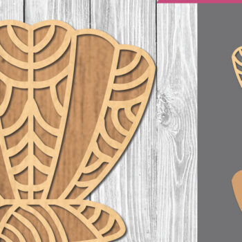 Intra απο ξύλο plywood 3mm-4mm πάχος – Shell Mandala Decoration 1 Δίασταση 20x20 cm INTRAFABR-109411750 - Image 1