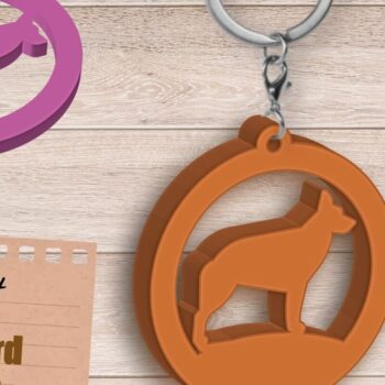 Intra απο ξύλο plywood 3mm-4mm πάχος – Μπρελόκ Shepherd Dog, Dog Lover Charm Δίασταση  5x5 cm INTRAFABR-89805029 - Image 1