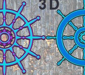 Intra απο ξύλο plywood 3mm-4mm πάχος – Τρισδιάστατη κοπή λέιζερ τροχού πλοίου Δίασταση  20x20 cm INTRAFABR-34886287