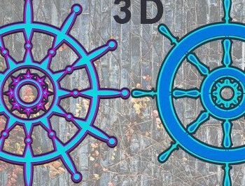 Intra απο ξύλο plywood 3mm-4mm πάχος – Τρισδιάστατη κοπή λέιζερ τροχού πλοίου Δίασταση 20x20 cm INTRAFABR-34886287 - Image 1