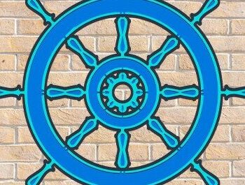 Intra απο ξύλο plywood 3mm-4mm πάχος – Τρισδιάστατη κοπή λέιζερ τροχού πλοίου Δίασταση 20x20 cm INTRAFABR-34886287 - Image 2