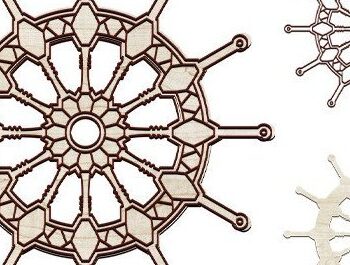 Intra απο ξύλο plywood 3mm-4mm πάχος – Τροχός πλοίου Ναυτική 3D Δίασταση 20x20 cm INTRAFABR-34875034 - Image 5