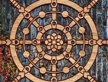 Intra απο ξύλο plywood 3mm-4mm πάχος – Τροχός πλοίου Ναυτική 3D Δίασταση  20x20 cm INTRAFABR-34875049 - Image 5