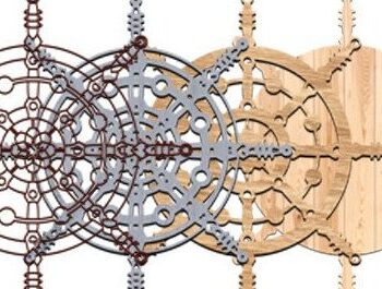 Intra απο ξύλο plywood 3mm-4mm πάχος – Τροχός πλοίου Ναυτική 3D Δίασταση  20x20 cm INTRAFABR-34875049 - Image 6